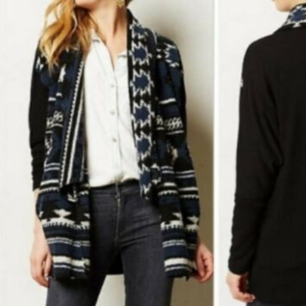 Anthropologie~ Dolan Open-Front Aztec Cardigan